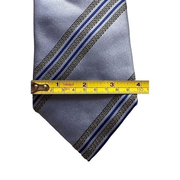 Gucci Blue, Pattern Print Silk Patterned Tie - Picture 5 of 7